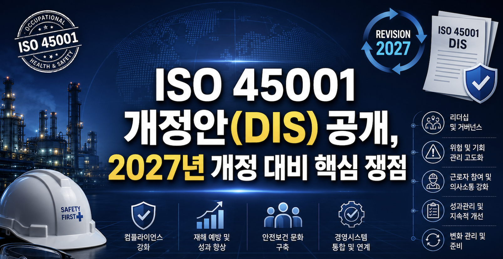 ISO 45001 개정안(DIS) 공개, 2027년 개정 대비 핵심 쟁점