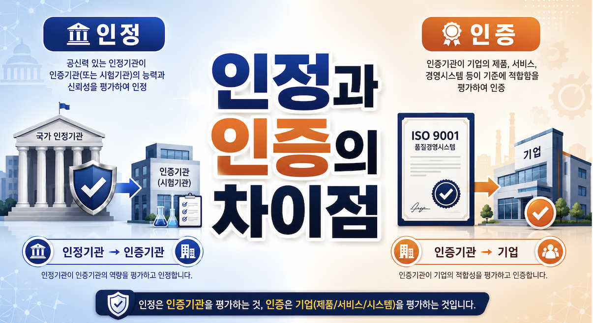 인정과 인증의 차이점