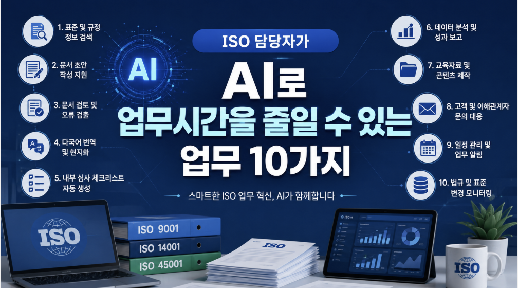 ISO 담당자가 AI로 업무시간을 줄일 수 있는 업무 10가지